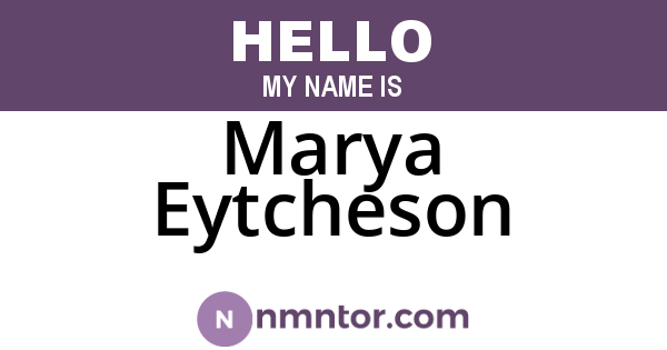 Marya Eytcheson