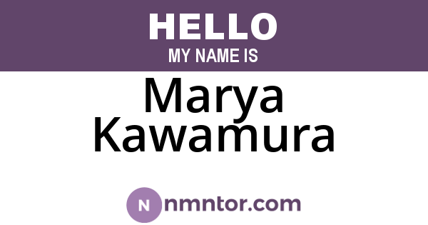 Marya Kawamura