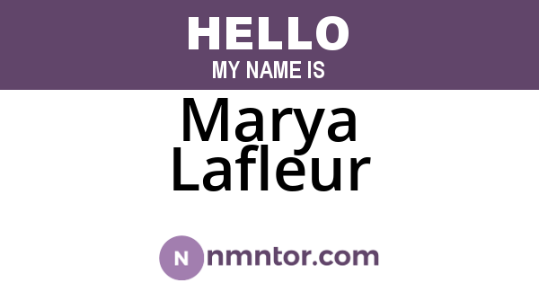 Marya Lafleur