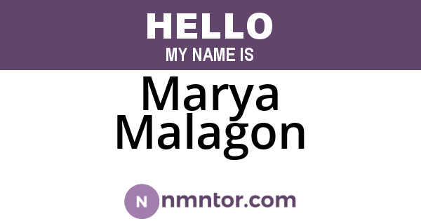 Marya Malagon