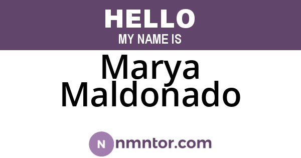 Marya Maldonado