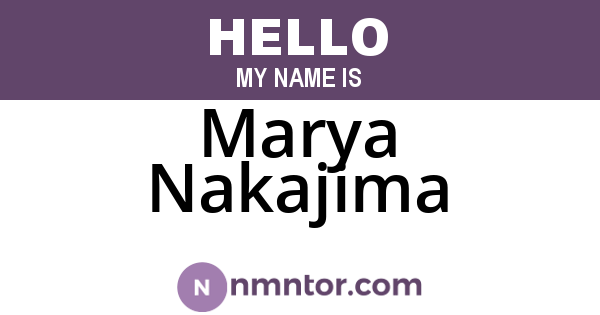 Marya Nakajima