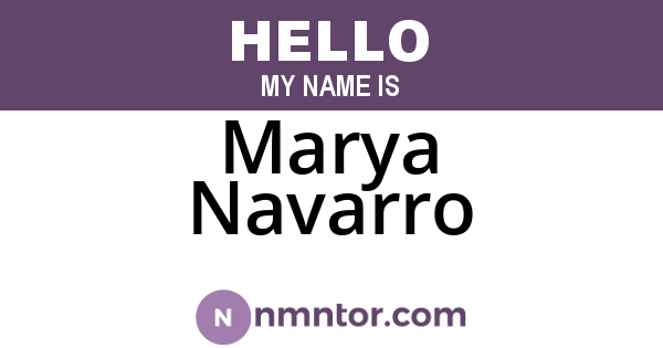 Marya Navarro