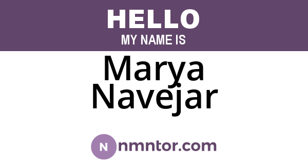 Marya Navejar