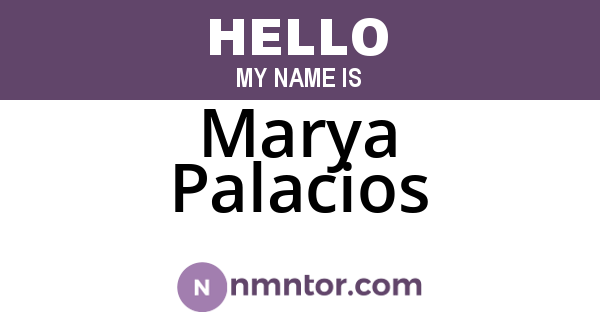 Marya Palacios