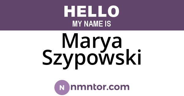 Marya Szypowski