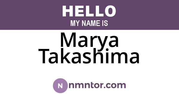 Marya Takashima