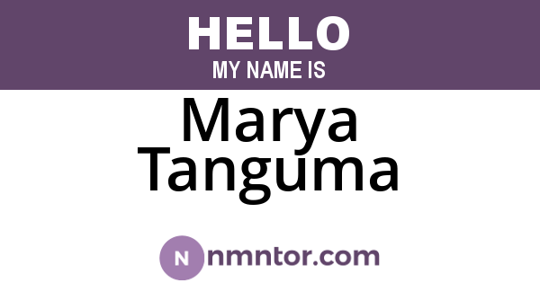 Marya Tanguma