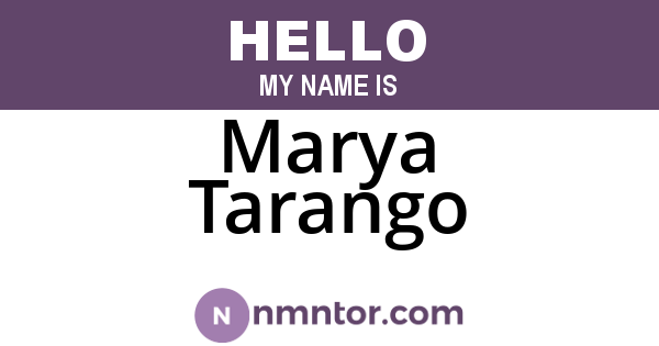 Marya Tarango