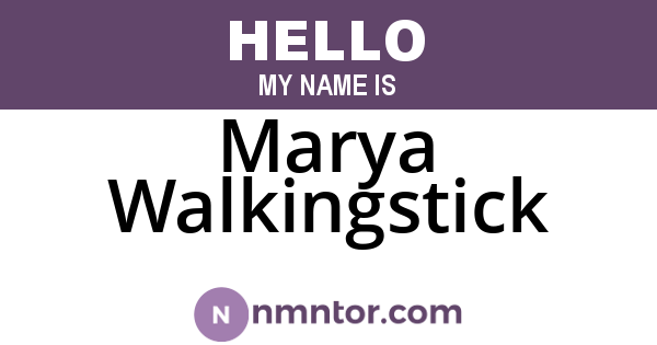 Marya Walkingstick