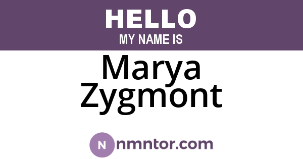 Marya Zygmont