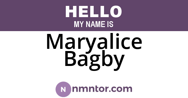 Maryalice Bagby