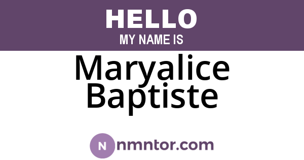 Maryalice Baptiste