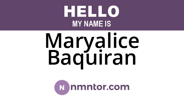 Maryalice Baquiran
