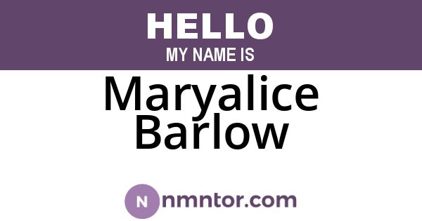 Maryalice Barlow