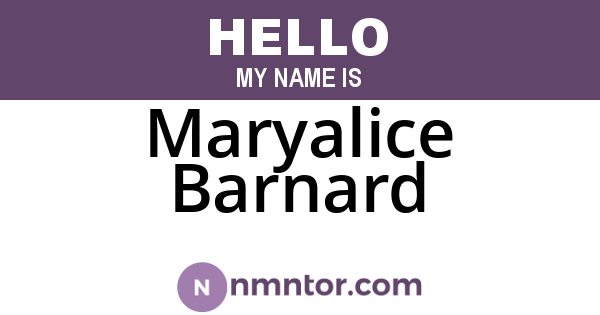 Maryalice Barnard
