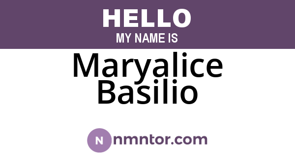 Maryalice Basilio