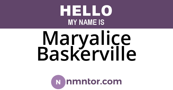 Maryalice Baskerville