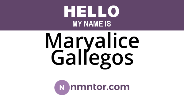 Maryalice Gallegos