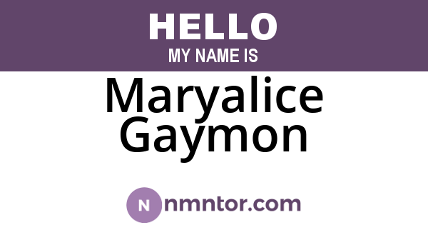 Maryalice Gaymon