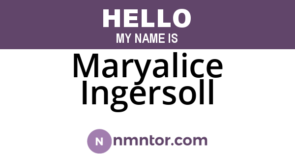Maryalice Ingersoll