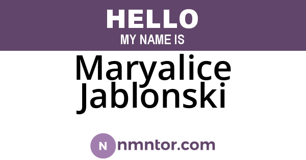 Maryalice Jablonski