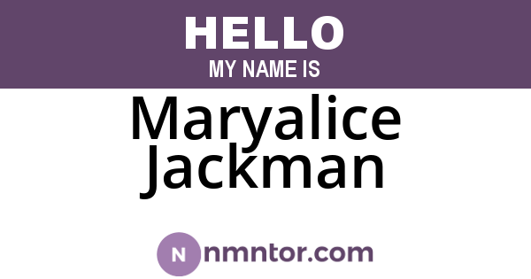 Maryalice Jackman