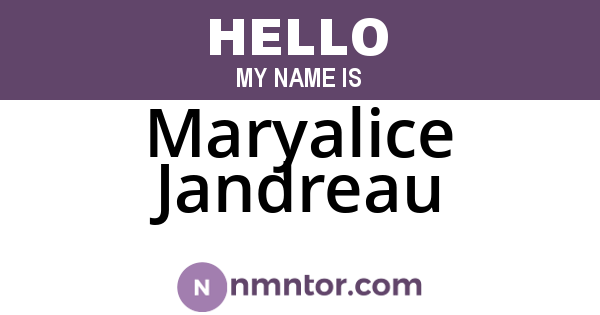 Maryalice Jandreau