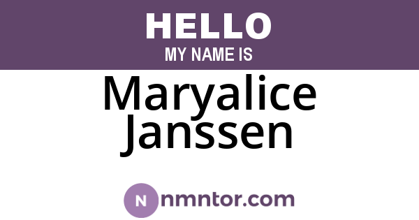 Maryalice Janssen