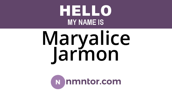 Maryalice Jarmon