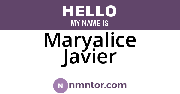 Maryalice Javier