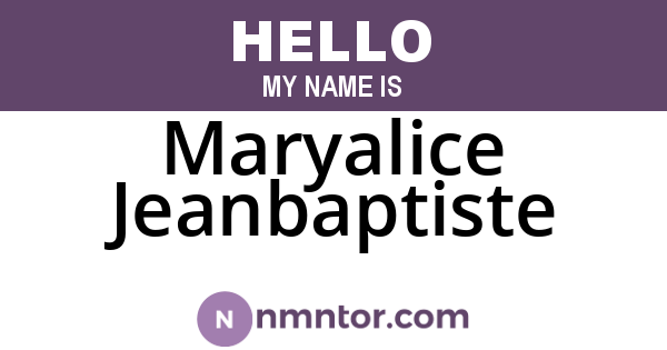 Maryalice Jeanbaptiste