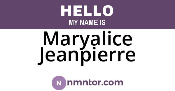 Maryalice Jeanpierre