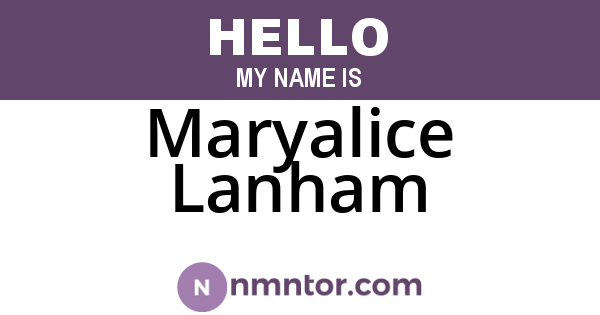Maryalice Lanham