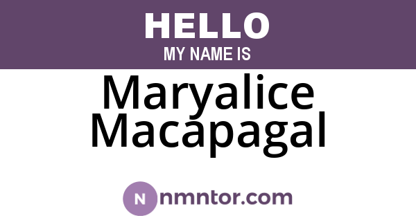 Maryalice Macapagal