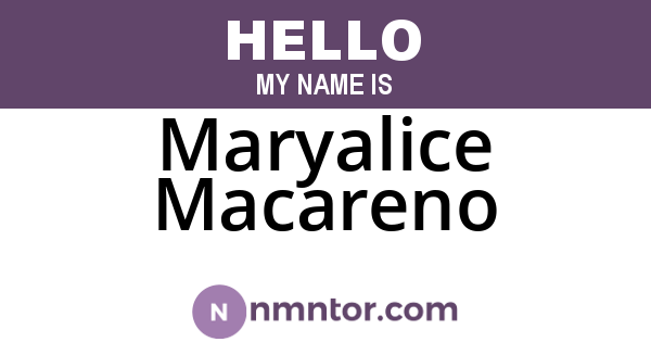 Maryalice Macareno