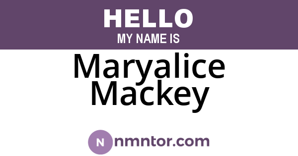 Maryalice Mackey