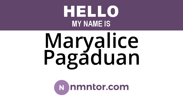 Maryalice Pagaduan