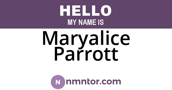 Maryalice Parrott