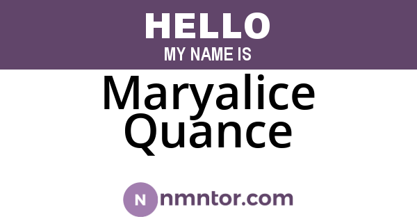 Maryalice Quance
