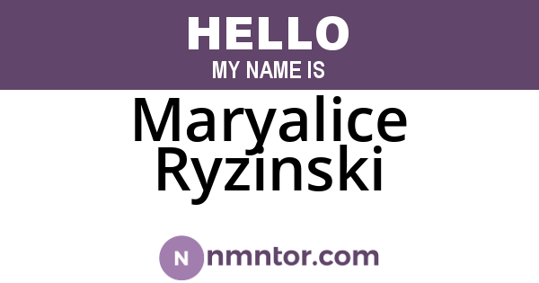 Maryalice Ryzinski