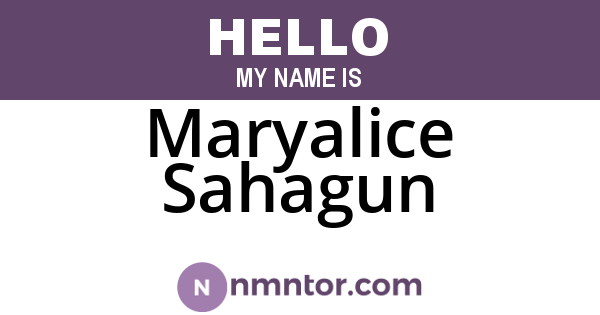 Maryalice Sahagun