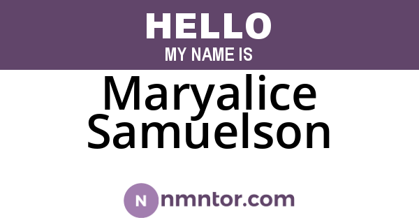 Maryalice Samuelson