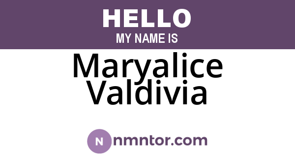 Maryalice Valdivia