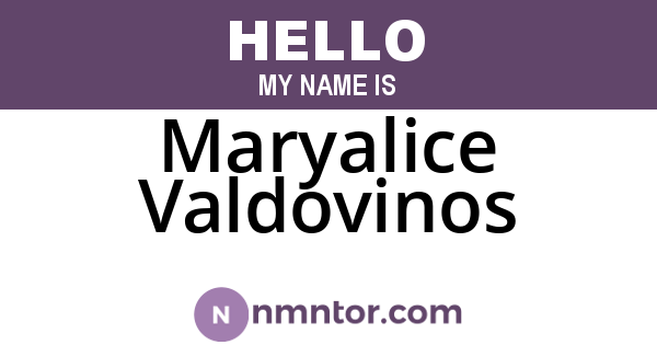 Maryalice Valdovinos