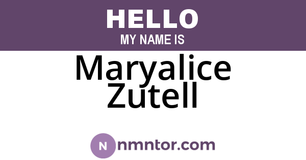Maryalice Zutell