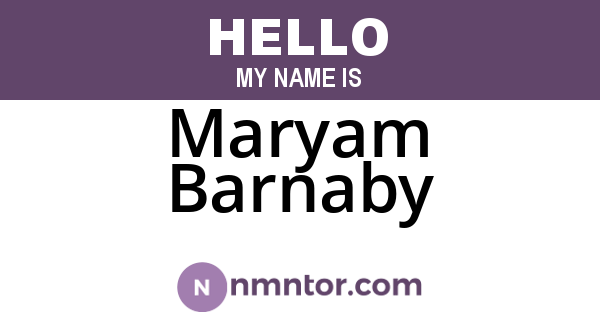 Maryam Barnaby