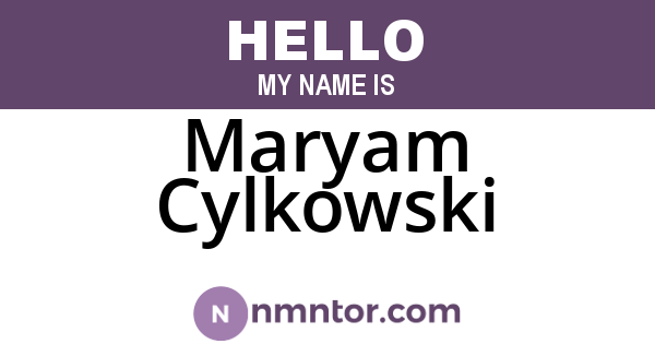 Maryam Cylkowski