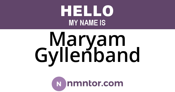 Maryam Gyllenband
