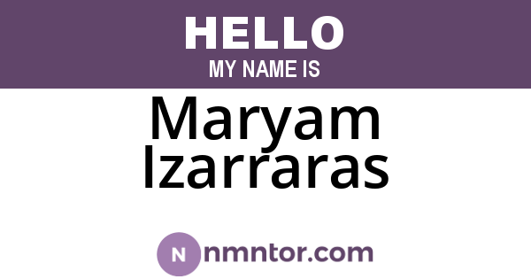 Maryam Izarraras
